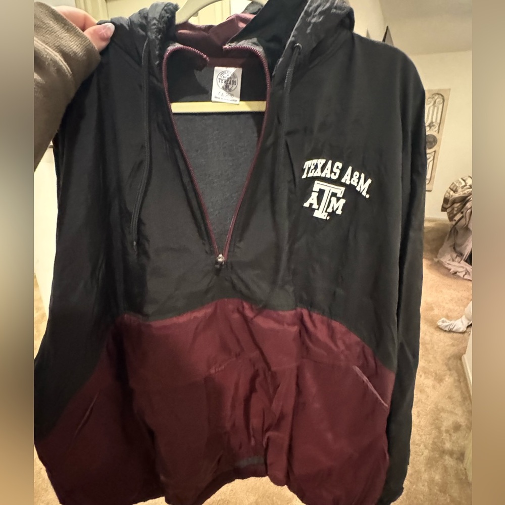 Texas a&m windbreaker / raincoat with hood